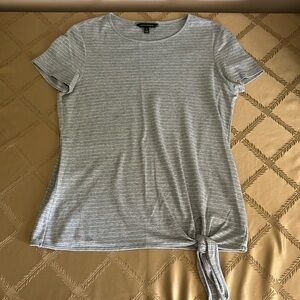 Banana Republic Grey Shirt with White Strips